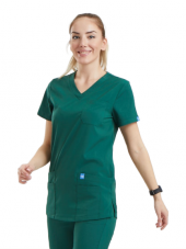 BASIC- Kadın Likralı Yeşil Üniforma Üst thumbnail 1