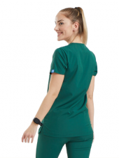 BASIC- Kadın Likralı Yeşil Üniforma Üst thumbnail 3