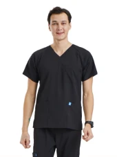 BASIC- Erkek Likralı Siyah Üniforma Üst thumbnail 1