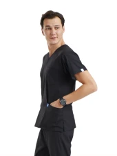 BASIC- Erkek Likralı Siyah Üniforma Üst thumbnail 2