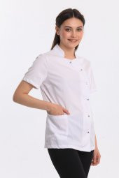 COSMOS KADIN LİKRALI ÜNİFORMA TAKIMI - BEYAZ thumbnail 1