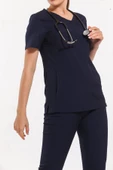 CLOWER Kadın Likralı Üniforma Takımı - Lacivert thumbnail 2