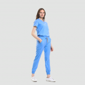 JOGGER Kadın Likralı Üniforma Takımı - Buz Mavi - 2