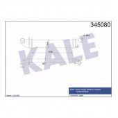 345080 TURBO RADYATÖRÜ INTERCOOLER DACIA LOGAN 04 SANDERO 08 1.5 DCİ 654X113X108 MEK. AL/PL/BRZ KALE- 6001548727 - 1