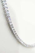 Beyaz Taşlı Gümüş Choker Kolye - 2