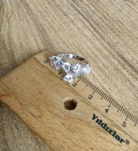 Swarovski Taşlı 6 Sıra Gümüş Yüzük - 5