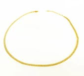 1,5 mm Beyaz Zirkon Taşlı Gümüş Suyolu Halhal thumbnail 5