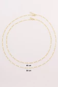 Taşsız Zincir Gümüş Choker Kolye - 4