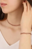 Taşsız Gümüş Gurmet Zincir Model Choker Kolye thumbnail 5