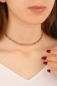 Taşsız Gümüş Gurmet Zincir Model Choker Kolye thumbnail 1