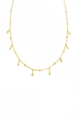 Sarkık Tifani Taşlı Gümüş Choker Kolye - 3