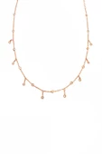 Sarkık Tifani Taşlı Gümüş Choker Kolye - 2