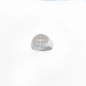 Beyaz Tek Sıralı Baget Taşlı Gümüş Yüzük - 2