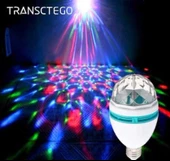 Led Kristal Disko Işığı Ampul Dönen Strobe Çok Değişen Renk Döner Ampul E27 Duylu Disko Topu - 1