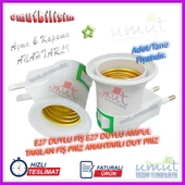 AÇMA KAPAMA ANAHTARLI DUY - E27 DUYLU FİŞ E27 DUYLU AMPUL TAKILABİLEN FİŞ PRİZ - 5