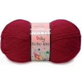 Nako Bebe 100 Örgü Bebe İpi 3641 Koyu Kırmızı - 1