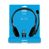 Logitech H110 Kablolu Stereo Kulaklık - Gri - 5