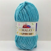 Himalaya Dolphin Baby Kadife Örgü İpi 80315 - Mavi thumbnail 2