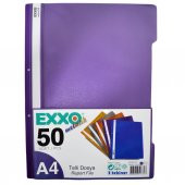 EXXO TELLI DOSYA METALIK  MOR 50 LI - 1