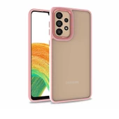 Galaxy A72 Kılıf Zore Flora Buton,Kenar Çevresi Renkli Kılıf - 7