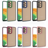 Galaxy A72 Kılıf Zore Flora Buton,Kenar Çevresi Renkli Kılıf - 10