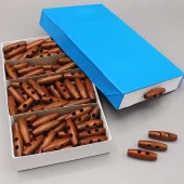 Ahşap Çoban Düğmesi Kahve - 1