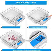 Dijital Hassas Mutfak Terazisi 500 Gr - Dijital Mutfak Tartısı - Dijital Hassas Mutfak Tartısı 500 Gr - 5