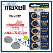 CR2032 CR 2032 BİOS PARA PİL ARAÇ GARAJ BARİYER KUMANDA PİLİ BATARYASI 5Lİ FİYATIDIR - 1