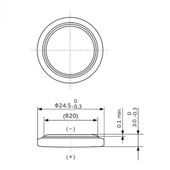 Lithium Pil 2430 3V DL2430/ECR2430/CR2430 Cr2430 Lithium 3 Volt Tekli Düğme Pil Orjinal Elektronik Cihaz Pili - 3
