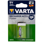 9 Volt 200mah Şarj Edilebilir 9 Volt Kare Pil - VARTA 9 VOLT - 200 MAH ŞARJLI PİL 9 Volt Şarjlı Pil - 2