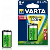 9V 200mAh Şarj Edilebilir Kare Pil Şarzlı Pil - Kumanda Kablo Test Cihaz Pili Sensör Dedektör Nostaljik Radyo Pili 9 volt şarjlı pil 9v şarjlı pil - 1