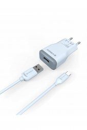EU-39-Huawei P Smart 2019 Uyumlu Mikro Usb Girişli 2.0 Amper Şarj Aleti+Kablo Şarj Cihazı - j15 - 1