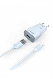 EU-39-Escort Joye E8 Uyumlu Mikro Usb Girişli 2.0 Amper Şarj Aleti+Kablo Şarj Cihazı - j15 - 1