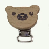 Figürlü Ahşap Emzik Klipsi Ayıcık - 1