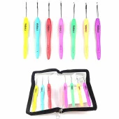 Yabalı Silikon Saplı Yün Örgü Tığ Seti 7li thumbnail 5