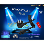 NOTEBOOK ADAPTÖR ŞARJ KABLOSU - Asus HP Dell Lenovo Dizüstü Bilgisayar Monitörü YONCA POWER KABLOSU - 1