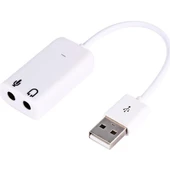 7.1 3.5mm USB Ses Kartı , Usb Ses Kartı 7.1 Virtual 3D Harici , 7.1 USB Ses Kartı (Usb To Soundcard) - 1