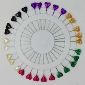 Amigurumi Sabitleme İğnesi Kalpli ( 30 Adet ) - 1