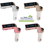2024 Yeni Model Bluetooth 4.1 Araç Kiti Car G7 Fm Transmitter Çakmaklık Girişli Mp3 Çalar Usb Aux - 3