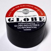 Elektrik Bantı Geniş Globe Orjinal Geniş Siyah 50mm x 25m İzole Bant,Elektrikçi Bantı Geniş Bant Kalın Bant Geniş Globe - 1