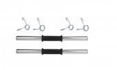 ECGSPOR 2 Adet 40 cm Krom Dambıl Barı+ 4 Adet Çelik Sıkıştırma Yayı - 1