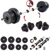 Ecgspor 32 Kg Multifonksiyonel Halter Seti Ve Dambıl Seti Ağırlık Fitness Seti - 1