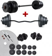 Ecgspor 58 Kg Z Bar Halter Seti Ve Dambıl Seti Ağırlık Fitness Seti - 1