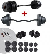Ecgspor 78 Kg Z BAR Halter Seti ve Dambıl Seti Ağırlık Fitness Seti - 1