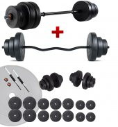 Ecgspor 88 Kg Z Bar Halter Seti Ve Dambıl Seti Ağırlık Fitness Seti - 1