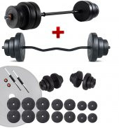 Ecgspor 98 Kg Z Bar Halter Seti & Dambıl Seti Ağırlık Fitness Seti - 1