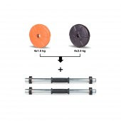 Ecgspor 16 Kg Dambıl Seti Turuncu-siyah 6 In 1 Fitness Set - 2
