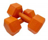 Ecgspor 2 Kg Altıgen Turuncu Dambıl Seti 2 Kg X 2 Adet Toplam 4 Kg Ağırlık Seti - 1