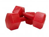 Ecgspor 2 Kg Altıgen Kırmızı Dambıl Seti 2 Kg x 2 Adet Toplam 4 Kg Ağırlık Seti - 1