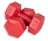 Ecgspor 5 Kg Dambıl Seti 5 Kg x 2 Adet Toplam 10 Kg Ağırlık Seti Kırmızı - 1